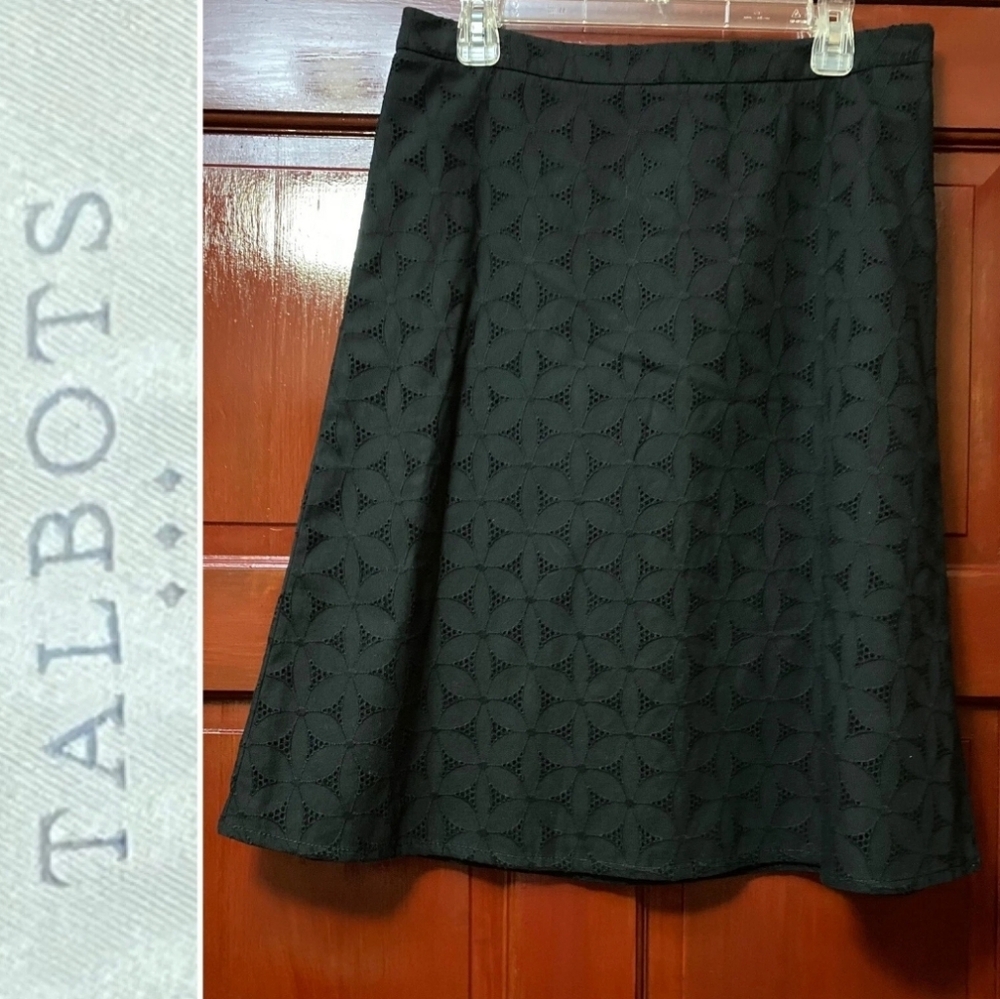 Talbots Black A-Line Skirt